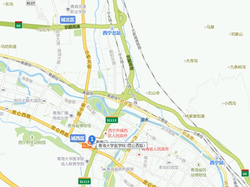 （青海大学医学院）地理位置