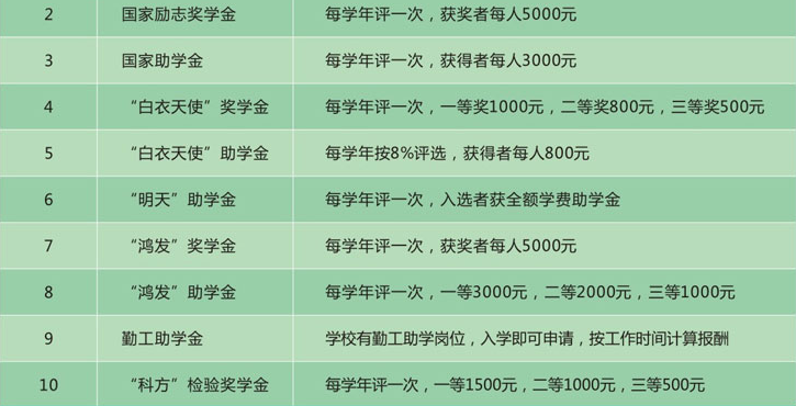 惠州卫生职业技术学院资助政策