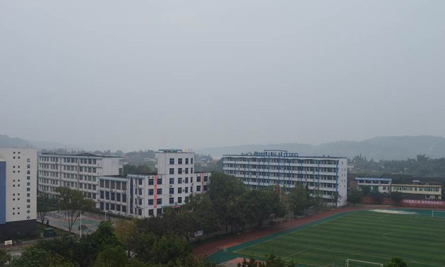 四川江安县职业技术学校（宜宾江安职校）校园鸟瞰